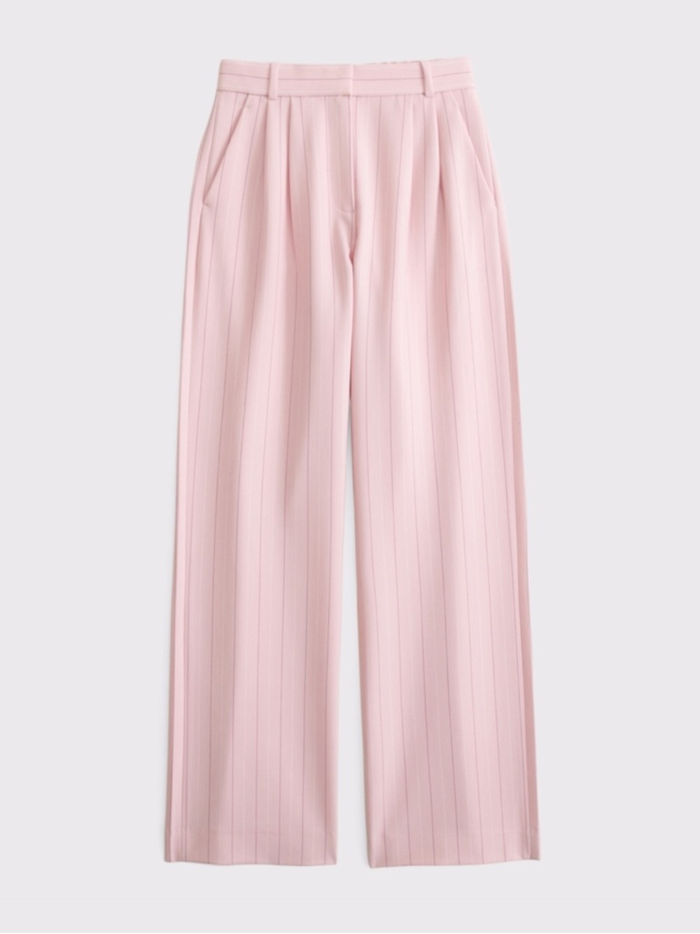 NWT Pink Curve Love A&F Sloane Tailored Wide Leg Pants